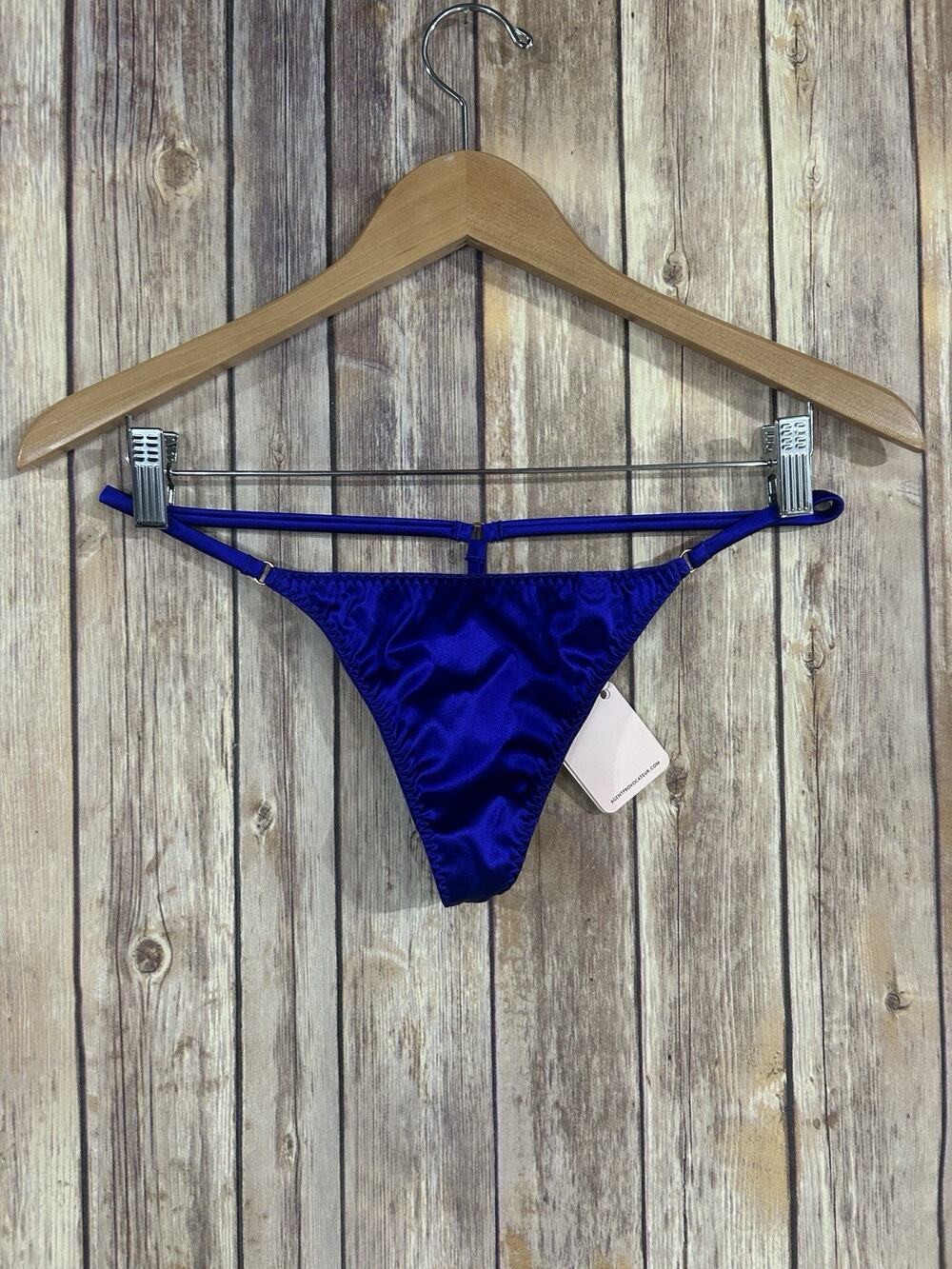 NEW Agent Provocateur Janet Trixie Purple Thong Panties Size 4 NWT US Size 8 - Picture 1 of 4